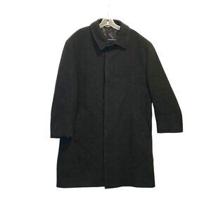 Jos A. Bank Wool Overcoat Black Mens 46R
